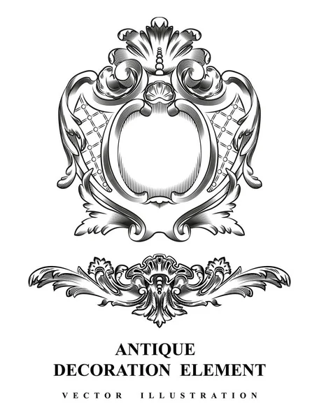 Elementi Decorativi Architettonici Vintage Design Illustrazione Vettoriale — Vettoriale Stock