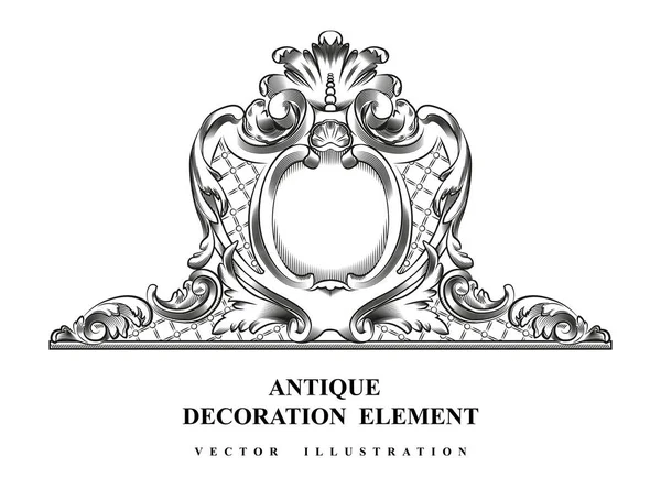 Vintage Architectural Decoration Elements Design Vector Illustration — Stock Vector