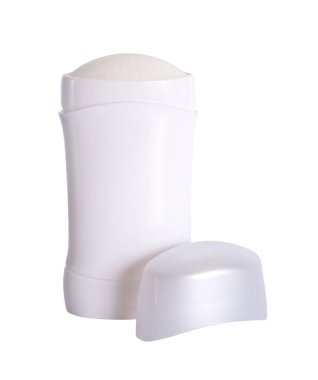 Beyaz arka plan üzerinde izole antiperspirant deodorant stick.