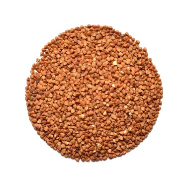 Beyaz arka plan üzerinde izole buğday. Üstten Görünüm