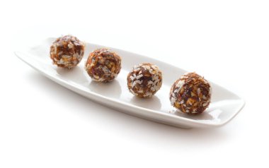 Ev yapımı şeker kurutulmuş meyve ve fındık. Sağlıklı beslenme