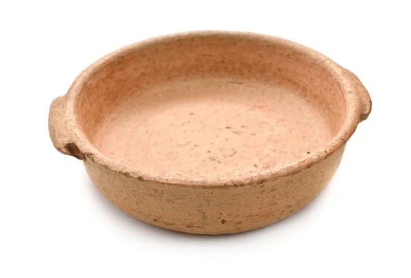 Tradicionális afrikai kerámia pan, elszigetelt fehér background — Stock Fotó