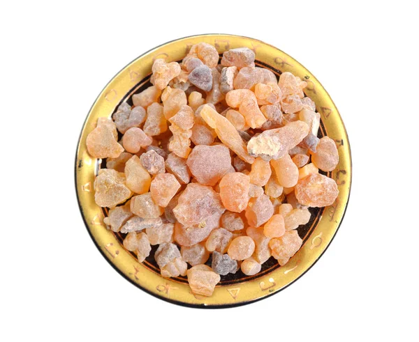 Frankincense Olibanum Resin Isolated White Background — Stock Photo, Image