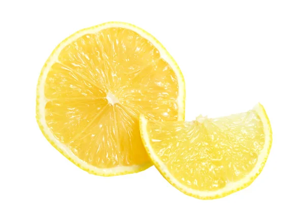 Свіжі Стиглі Лимони Ізольовані Білому Тлі — стокове фото