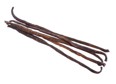 Vanilya pods. Beyaz arka plan üzerinde izole. Tam alan derinliği.