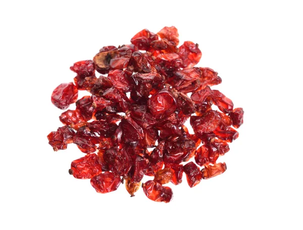 Dried Red Berberis Isolated White Background — Stock Photo, Image