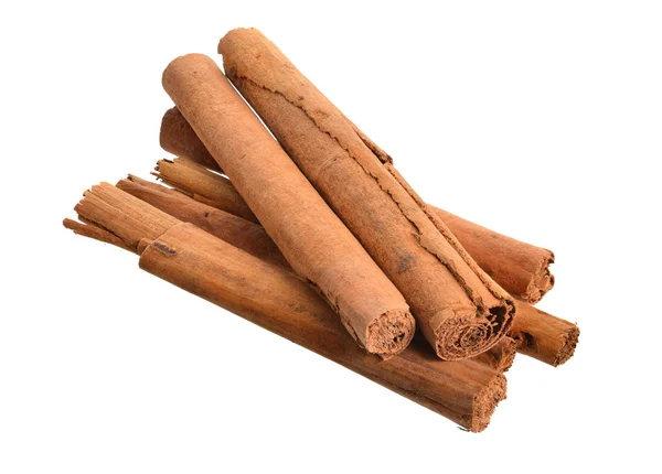 Bark Från Ceylon Kanel Cinnamomum Verum Eller Sann Kanel Isolerad — Stockfoto