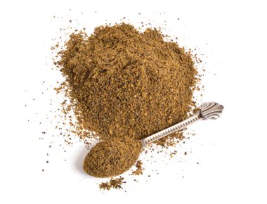 Kenevir tohumu yemek. Beyaz arka plan üzerinde izole.