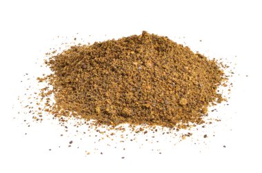 Kenevir tohumu yemek. Beyaz arka plan üzerinde izole