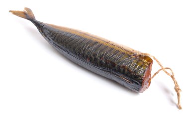 Beyaz arka plan üzerinde izole füme Scomber balık