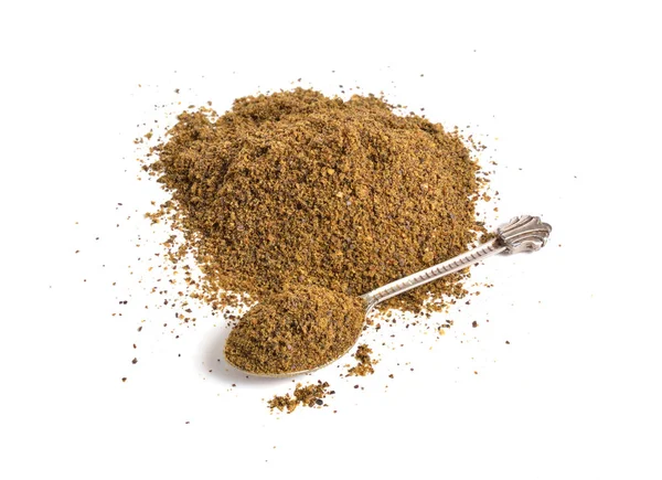 Kenevir tohumu yemek. Beyaz arka plan üzerinde izole