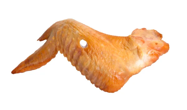 Füstölt csirke szárny. Elszigetelt fehér background — Stock Fotó