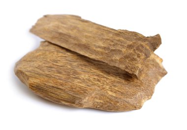 Agarwood, aloeswood oudh, beyaz arka plan üzerinde izole olarak da bilinir