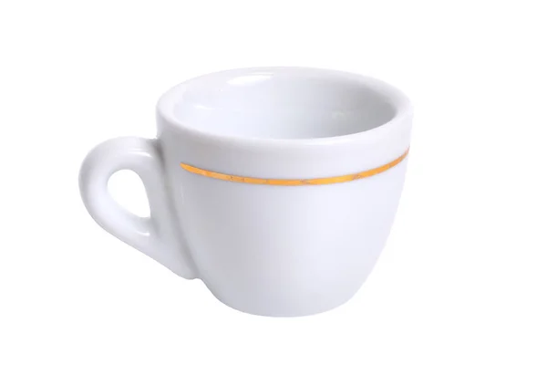 Taza de café blanco aislado sobre fondo blanco —  Fotos de Stock