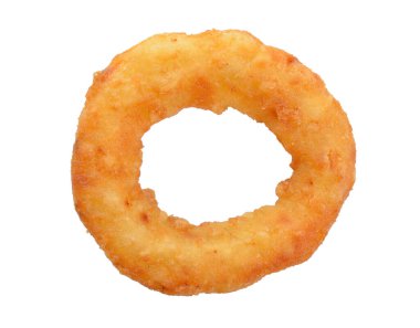Fried onion rings. Isolated on white background clipart