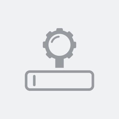 Düz ve izole vektör eps illüstrasyon simge en az ve modern tasarımı ile