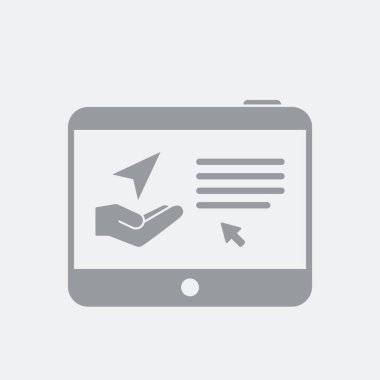 Düz ve izole vektör eps illüstrasyon simge en az ve modern tasarımı ile