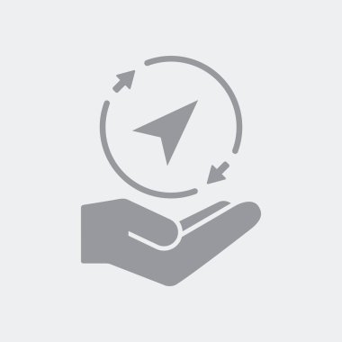 Düz ve izole vektör eps illüstrasyon simge en az ve modern tasarımı ile