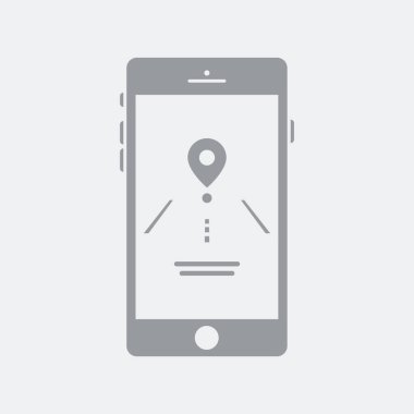 Düz ve izole vektör eps illüstrasyon simge en az ve modern tasarımı ile