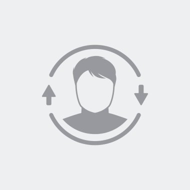 Düz ve izole vektör çizim simgesini minimal ve modern tasarımı ile