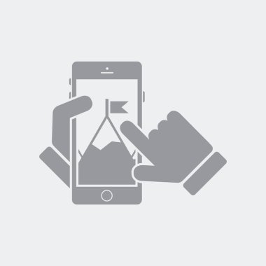 Düz ve izole vektör çizim simgesini minimal ve modern tasarımı ile