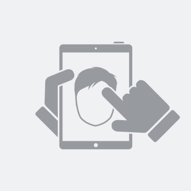 Düz ve izole vektör çizim simgesini minimal ve modern tasarımı ile