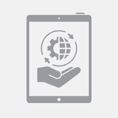 Düz ve izole vektör çizim simgesini minimal ve modern tasarımı ile