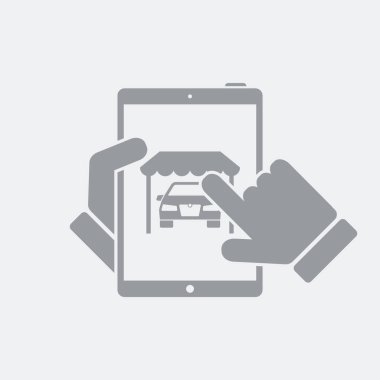 Düz ve izole vektör çizim simgesini minimal ve modern tasarımı ile