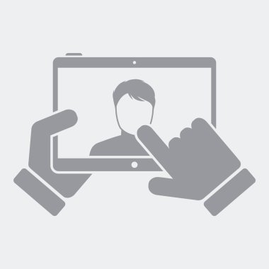 Düz ve izole vektör çizim simgesini minimal ve modern tasarımı ile