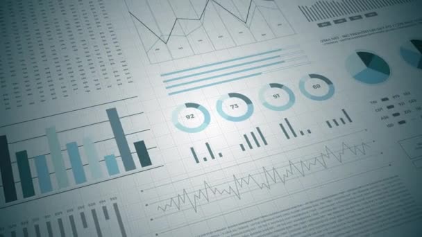 Informe Datos Columna Animada Bucle Con Transparencia Canal Alfa — Vídeos de Stock