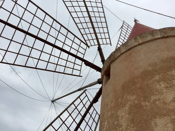 Ветряная Мельница Солей Stagone Сицилии Марсала Италия — стоковое фото