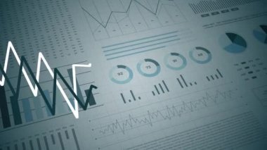 İstatistikleri analiz raporları ve finansal veri 3d. Finans, bankacılık, bilimsel ve matematiksel tıbbi konular için idealdir. Mükemmel arka plan veya yüksek kaliteli ve profesyonel açılış ve kapanış. Soyut animasyon hareketli grafik 4k.