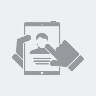 Düz ve izole vektör çizim simgesini minimal ve modern tasarımı ile