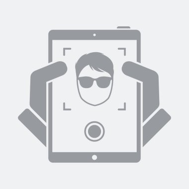 Düz ve izole vektör çizim simgesini minimal ve modern tasarımı ile