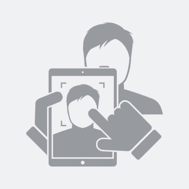 Düz ve izole vektör çizim simgesini minimal ve modern tasarımı ile