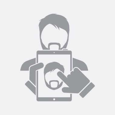 Düz ve izole vektör çizim simgesini minimal ve modern tasarımı ile