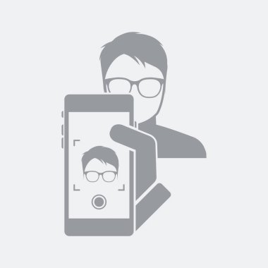 Düz ve izole vektör çizim simgesini minimal ve modern tasarımı ile