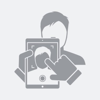 Düz ve izole vektör çizim simgesini minimal ve modern tasarımı ile