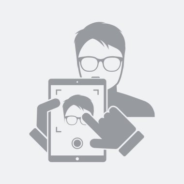 Düz ve izole vektör çizim simgesini minimal ve modern tasarımı ile