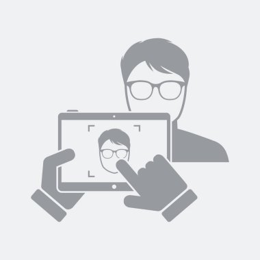 Düz ve izole vektör çizim simgesini minimal ve modern tasarımı ile