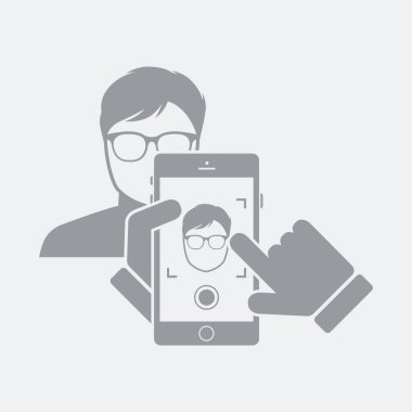 Düz ve izole vektör çizim simgesini minimal ve modern tasarımı ile