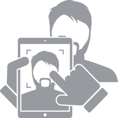 Düz ve izole vektör çizim simgesini minimal ve modern tasarımı ile