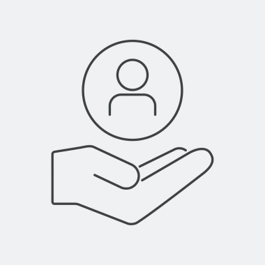 Düz ve izole vektör çizim simgesini minimal ve modern tasarımı ile