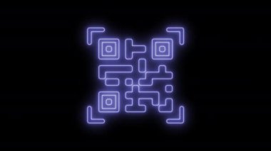 Animasyonlu QR kodu simgesi 4k