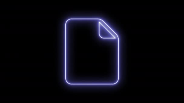 Animated computer file document icon 4K — Stock Video