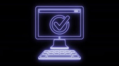 Animasyonlu bilgisayar masaüstü kontrol simgesi 4k