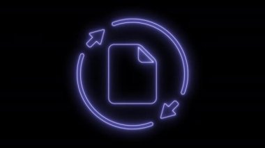 Animasyonlu dosya simgesi 4k senkronize