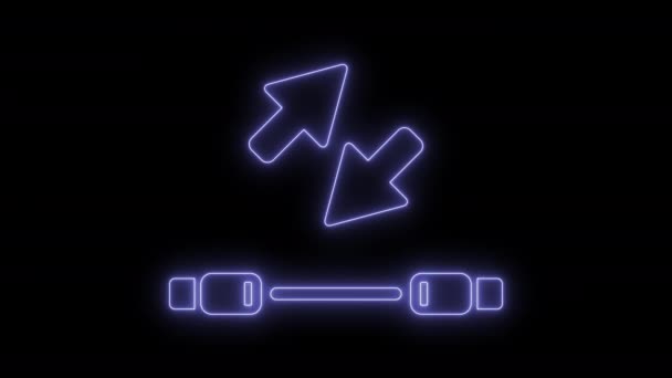 Animated usb cable transfer icon 4K — Stock Video