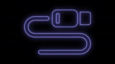 Animasyonlu USB kablosu simgesi 4k