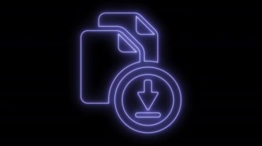 Animasyonlu İndirme dosya simgesi 4k